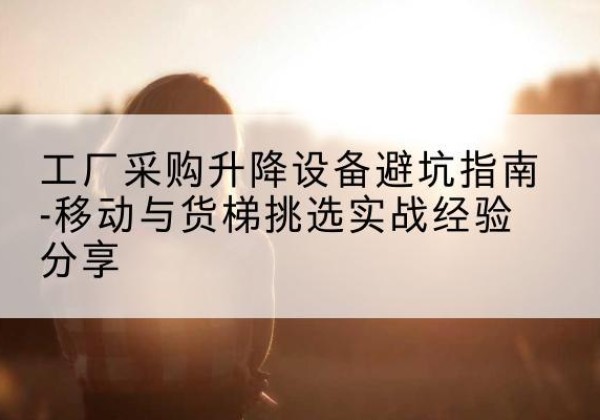 金湖移动式升降机怎么选-工厂采购升降设备避坑指南-移动与货梯挑选实战经验分享