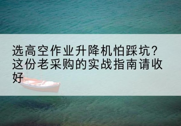 金湖高空作业升降机厂家推荐-选高空作业升降机怕踩坑？这份老采购的实战指南请收好